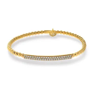 0.41ctw, 18K Yellow Gold Tresore Stretch Bracelet