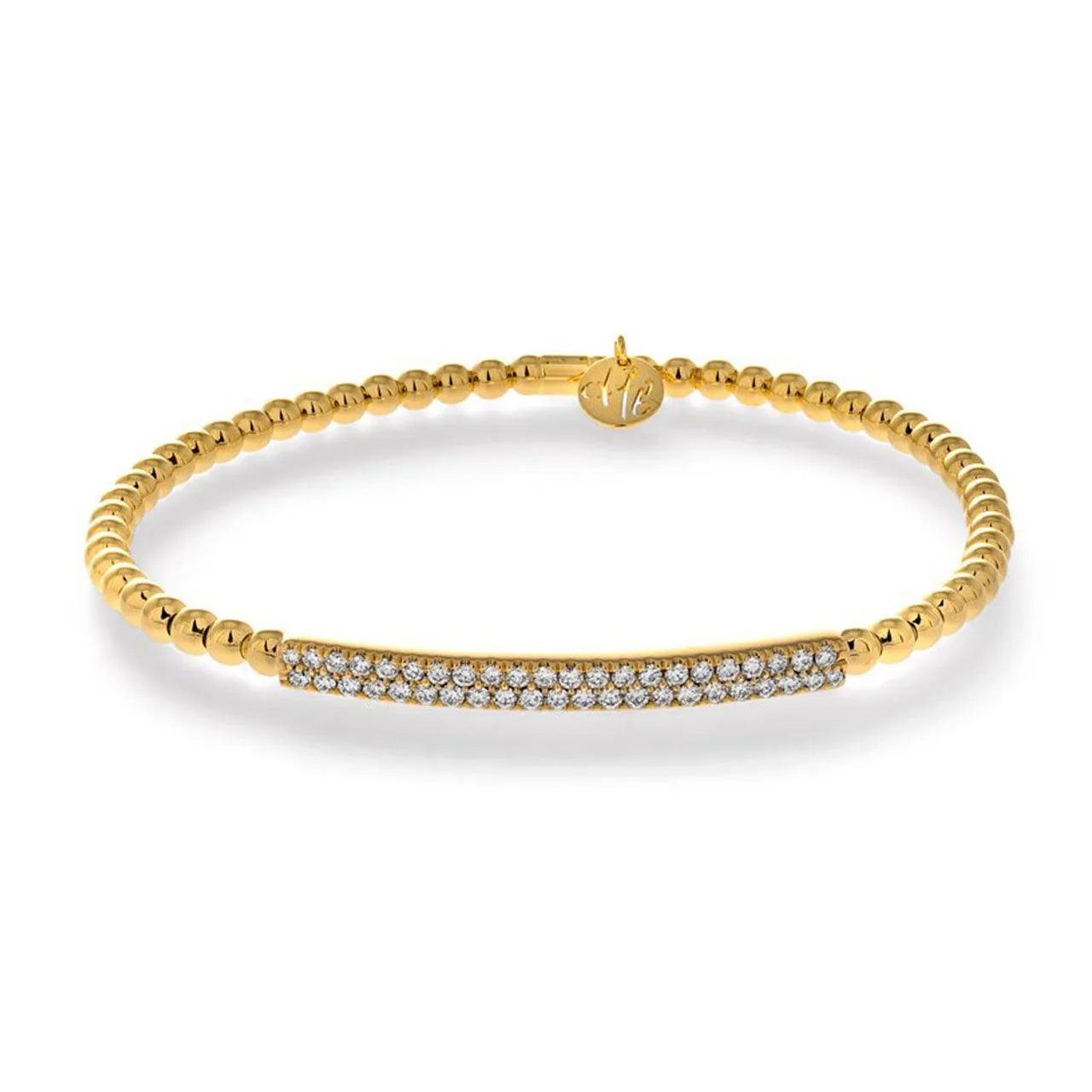 0.41ctw, 18K Yellow Gold Tresore Stretch Bracelet