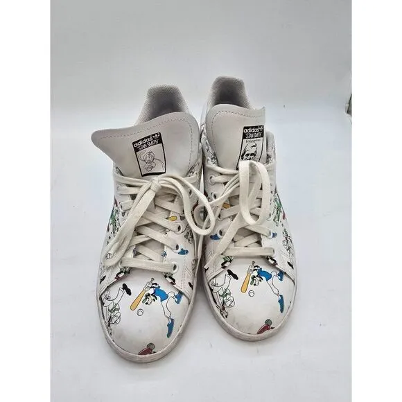 Adidas Stan Smith Goofy Character Sneakers White Size 9