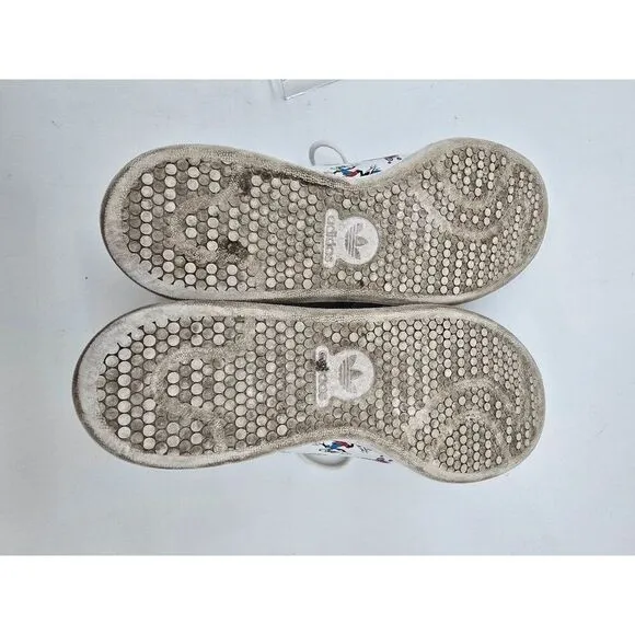 Adidas Stan Smith Goofy Character Sneakers White Size 9
