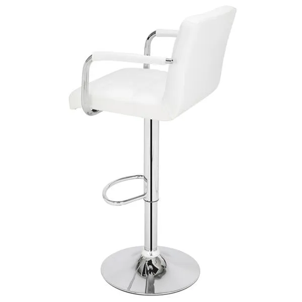 Adjustable White Bar Stools - Stylish and Comfortable
