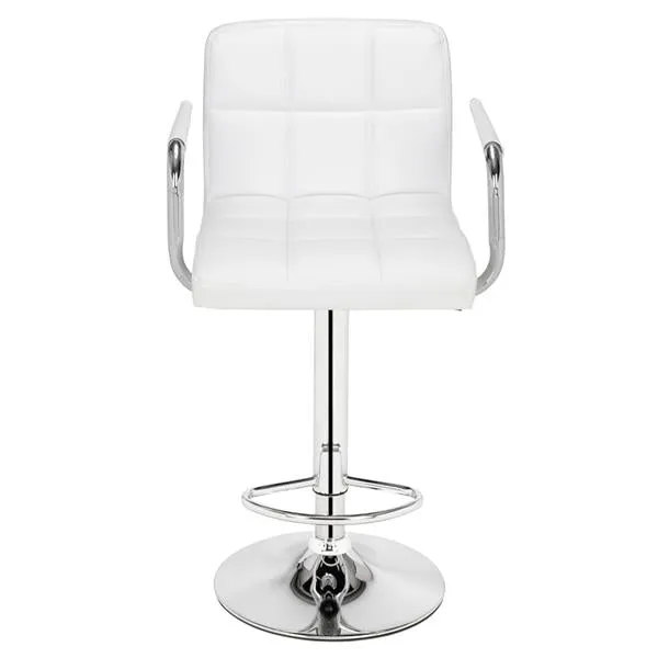 Adjustable White Bar Stools - Stylish and Comfortable