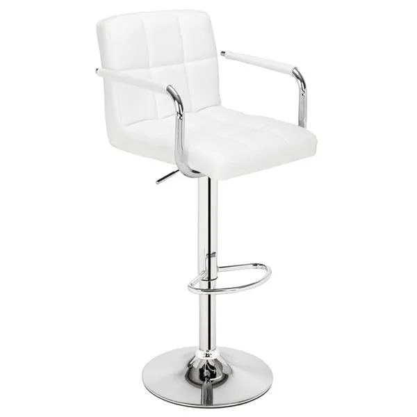 Adjustable White Bar Stools - Stylish and Comfortable