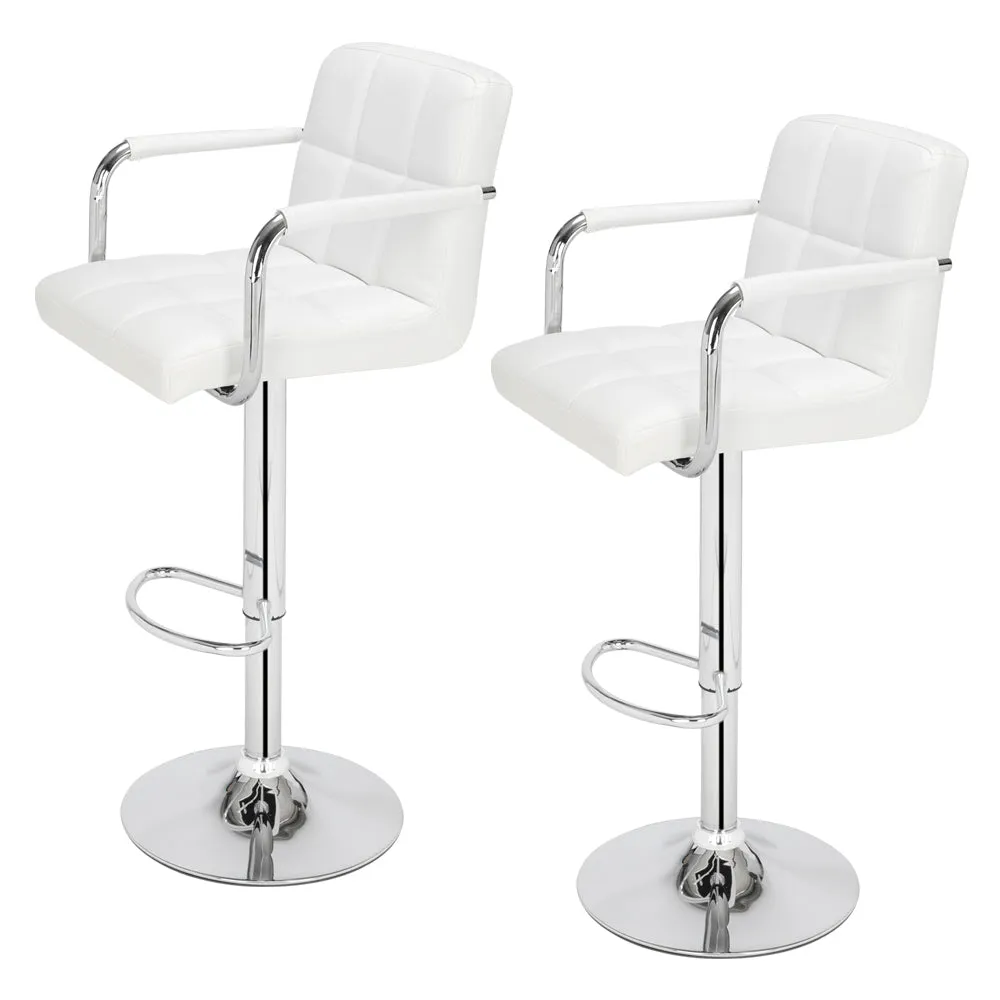 Adjustable White Bar Stools - Stylish and Comfortable