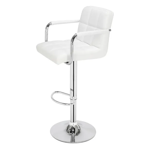 Adjustable White Bar Stools - Stylish and Comfortable