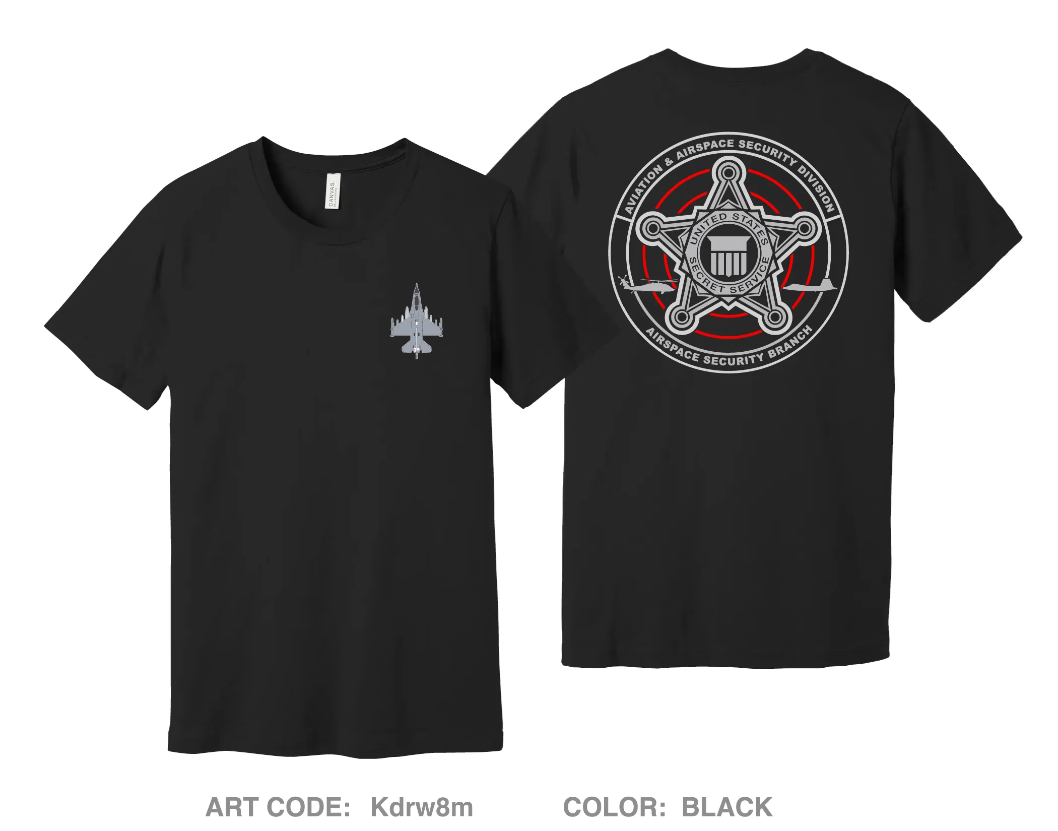 Airspace Security Branch Comfort Unisex Cotton SS Tee - Kdrw8m