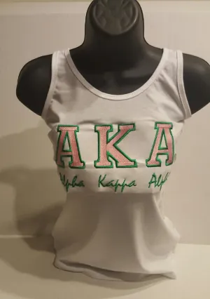 AKA (BOLD) Racer BackTank(WHITE)
