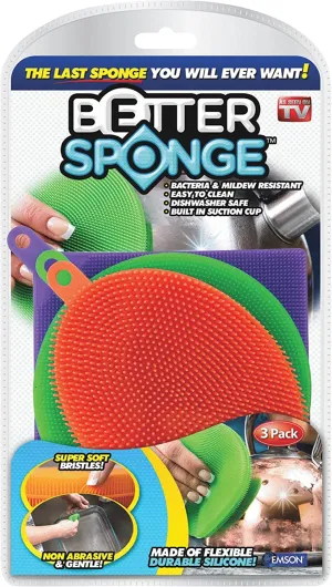 As Seen on TV Better Sponge! The Last Sponge You Will Ever Want! Bacteria & Mildew Resistant!