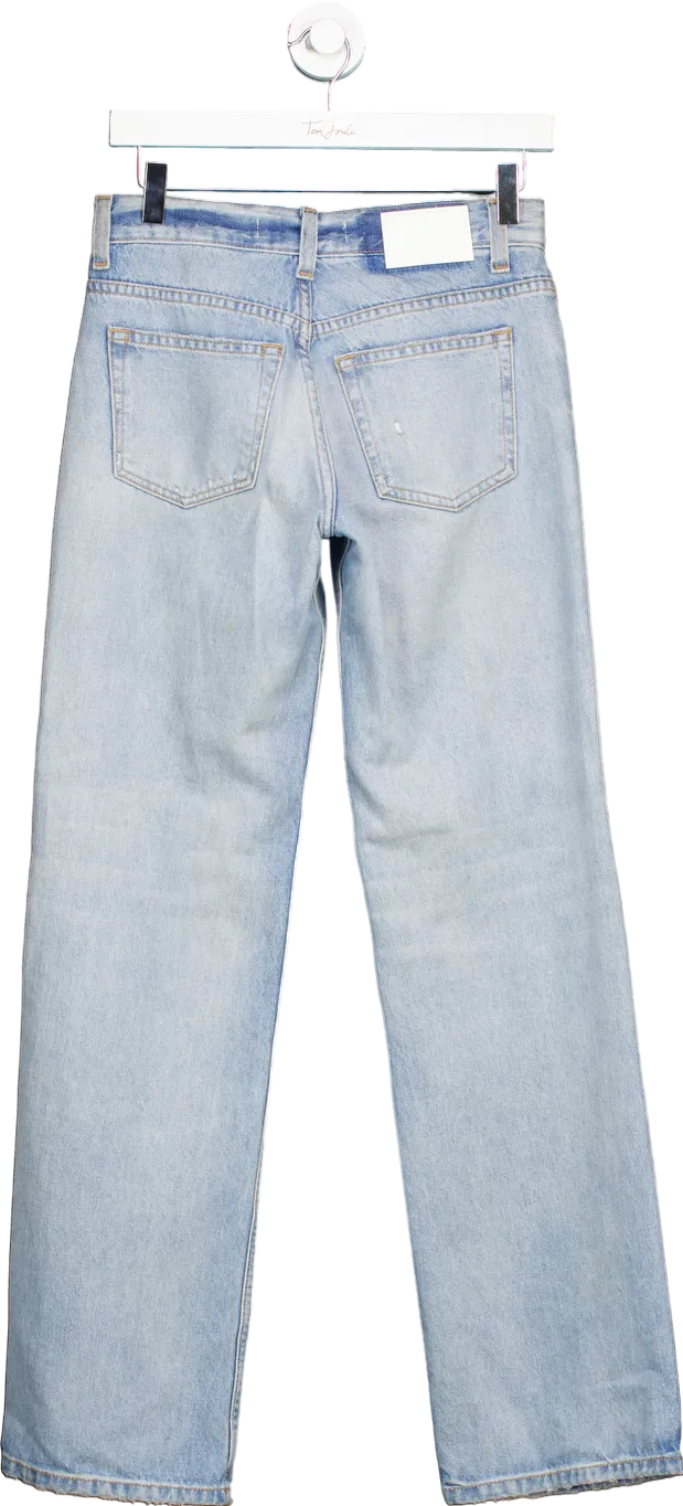 B Denim Light Blue Straight Leg Jeans UK W24