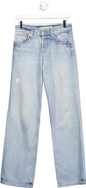 B Denim Light Blue Straight Leg Jeans UK W24