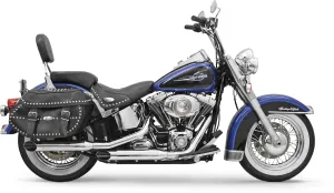 Bassani Manufacturing 12117B 3in. Firepower Slip-Ons - Slash Down - Chrome
