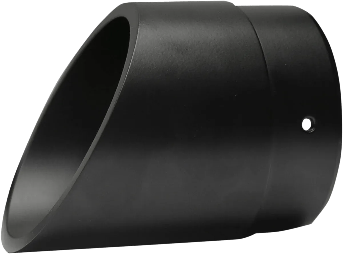 Bassani Manufacturing 1D87R 4in. Quick Change Slip-Ons - Chrome with Black Fluted End Caps