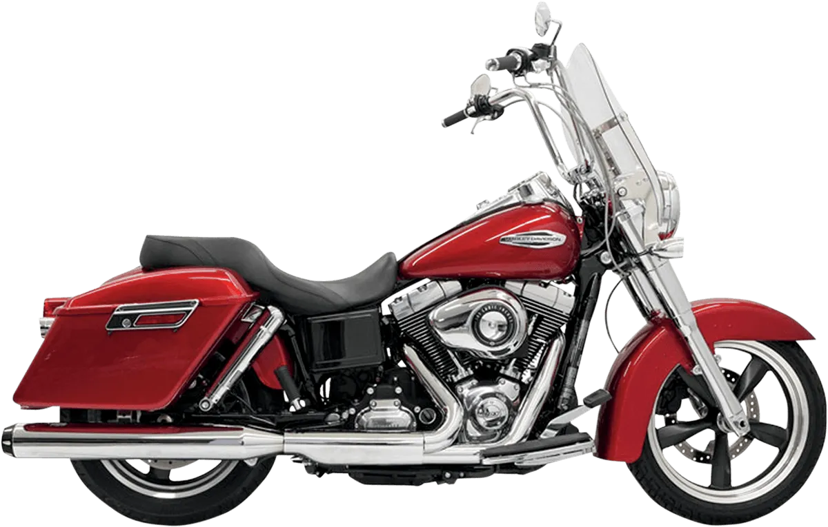 Bassani Manufacturing 1D87R 4in. Quick Change Slip-Ons - Chrome with Black Fluted End Caps