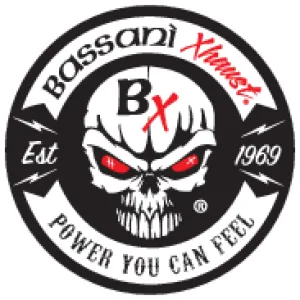 Bassani Manufacturing 1F572DNT5B 4in. DNT Megaphone Muffler with Acoustically Tuned Baffle - Black with Black End Cap
