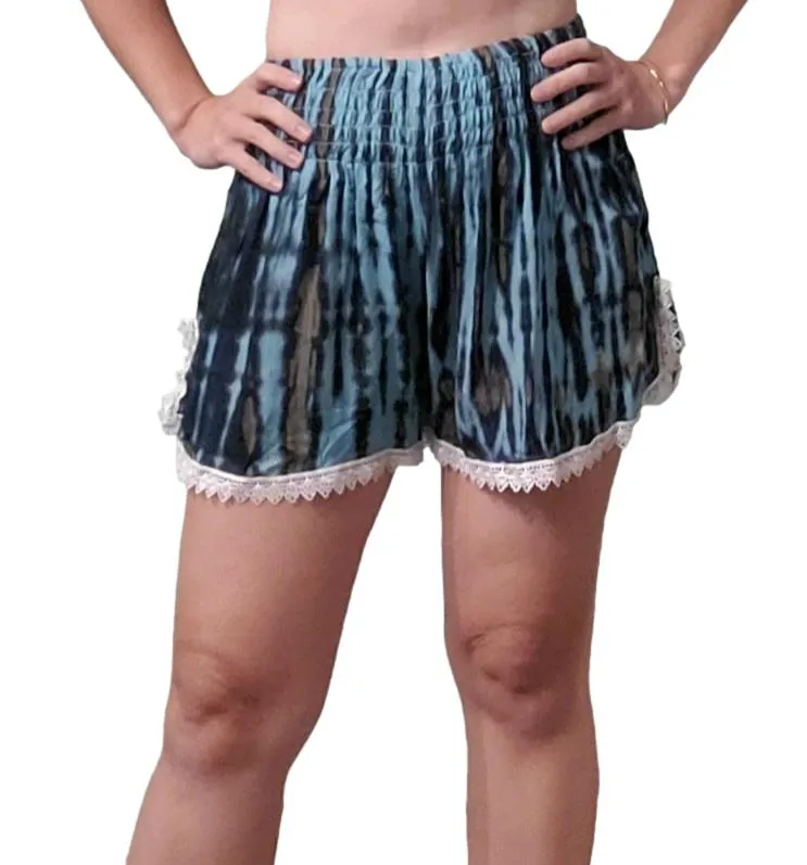 Beach Babes - Tie Dye - Navy & Creme - S/M