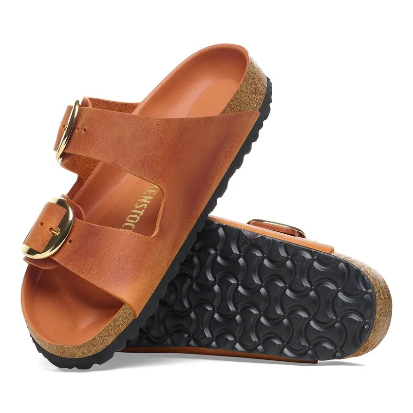 BIRKENSTOCK- ARIZONA OILED LEATHER BIG BUCKLE SANDAL