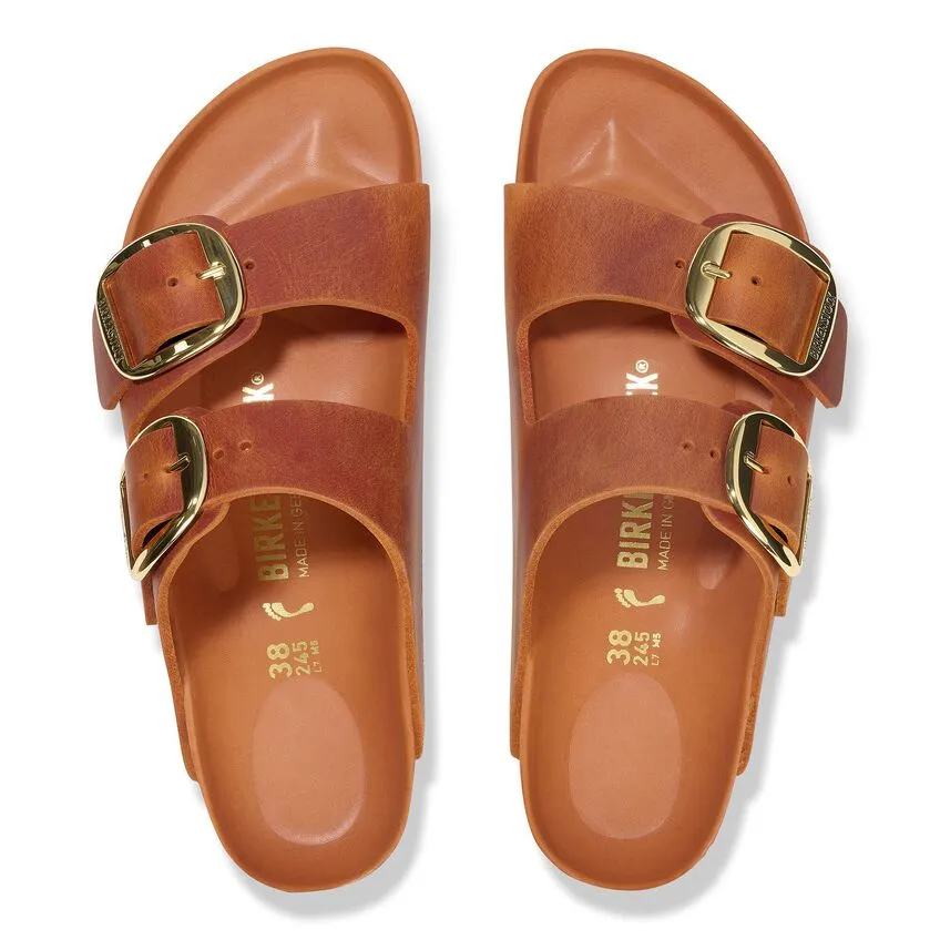 BIRKENSTOCK- ARIZONA OILED LEATHER BIG BUCKLE SANDAL