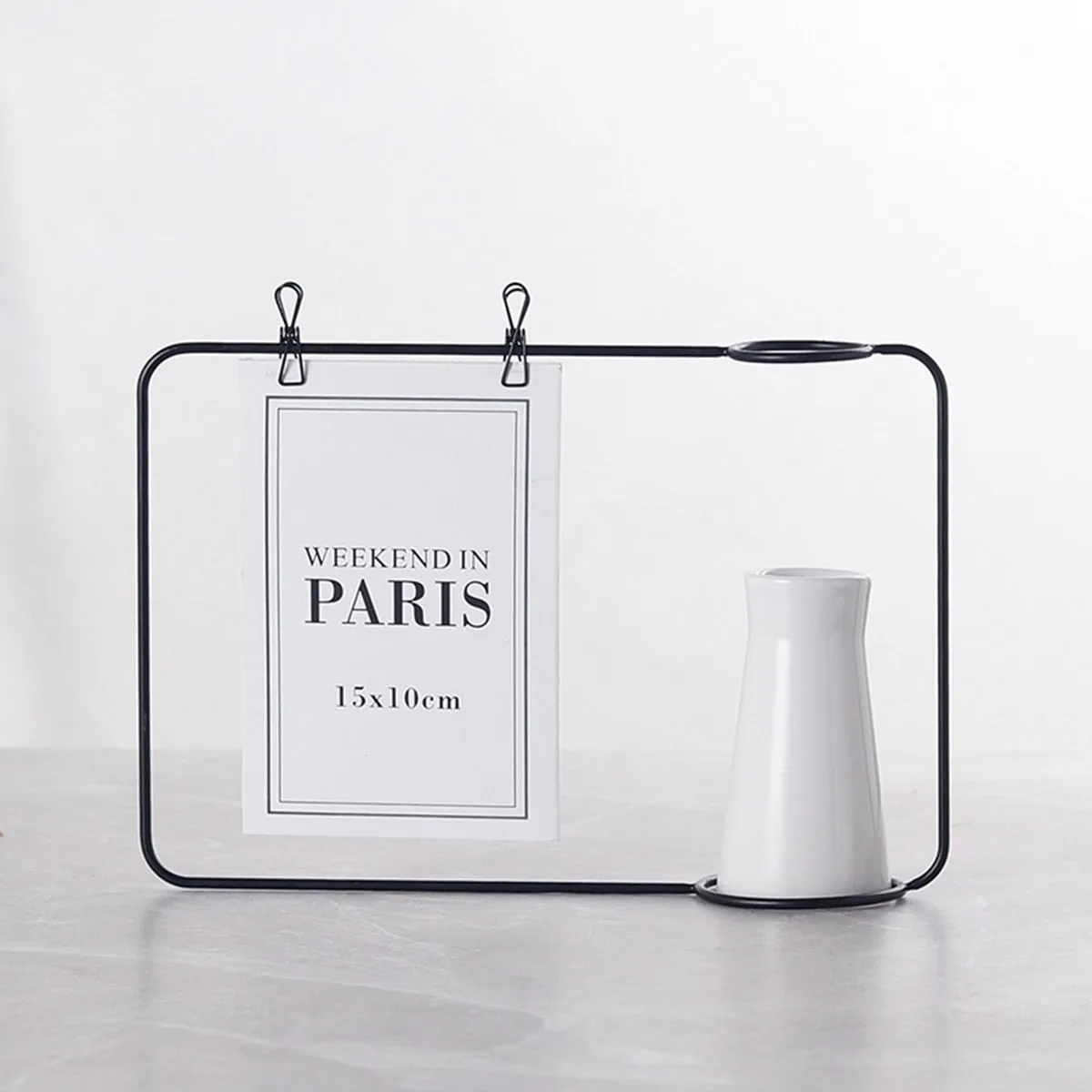 Black & Stylish Nordic Photo and Vase Decor
