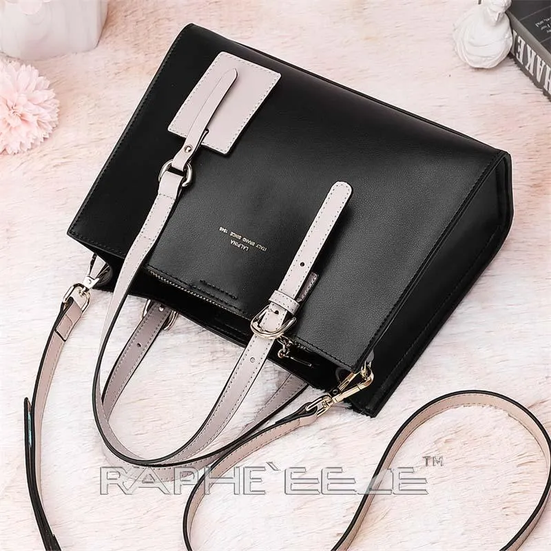 Black Designed Stylish Tote Bag for Women - Medium Size