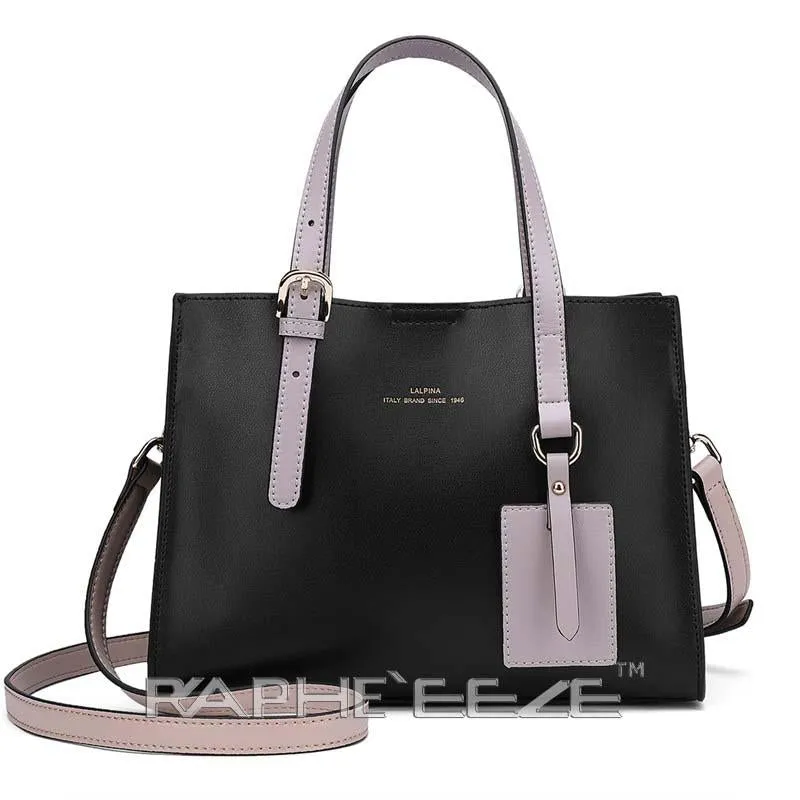 Black Designed Stylish Tote Bag for Women - Medium Size