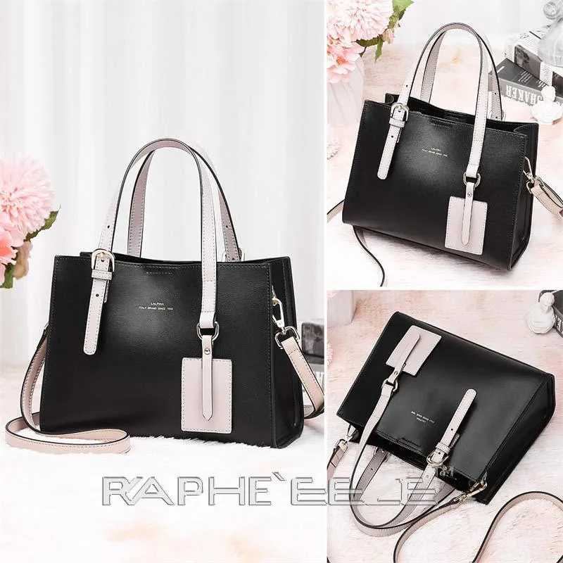 Black Designed Stylish Tote Bag for Women - Medium Size