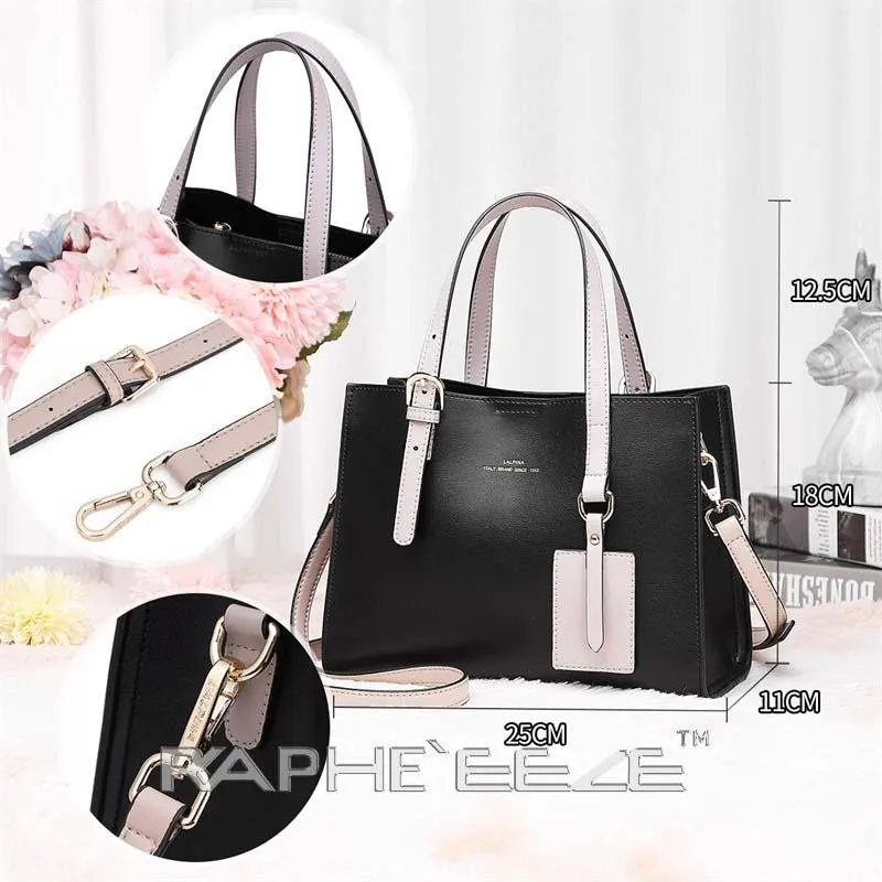 Black Designed Stylish Tote Bag for Women - Medium Size