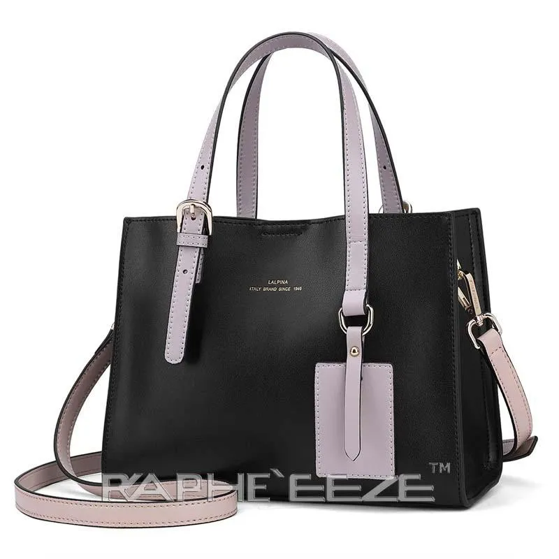 Black Designed Stylish Tote Bag for Women - Medium Size
