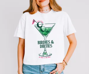 Boxy Crop Birdies and Dirties Shirt/ Golf Shirts for Women