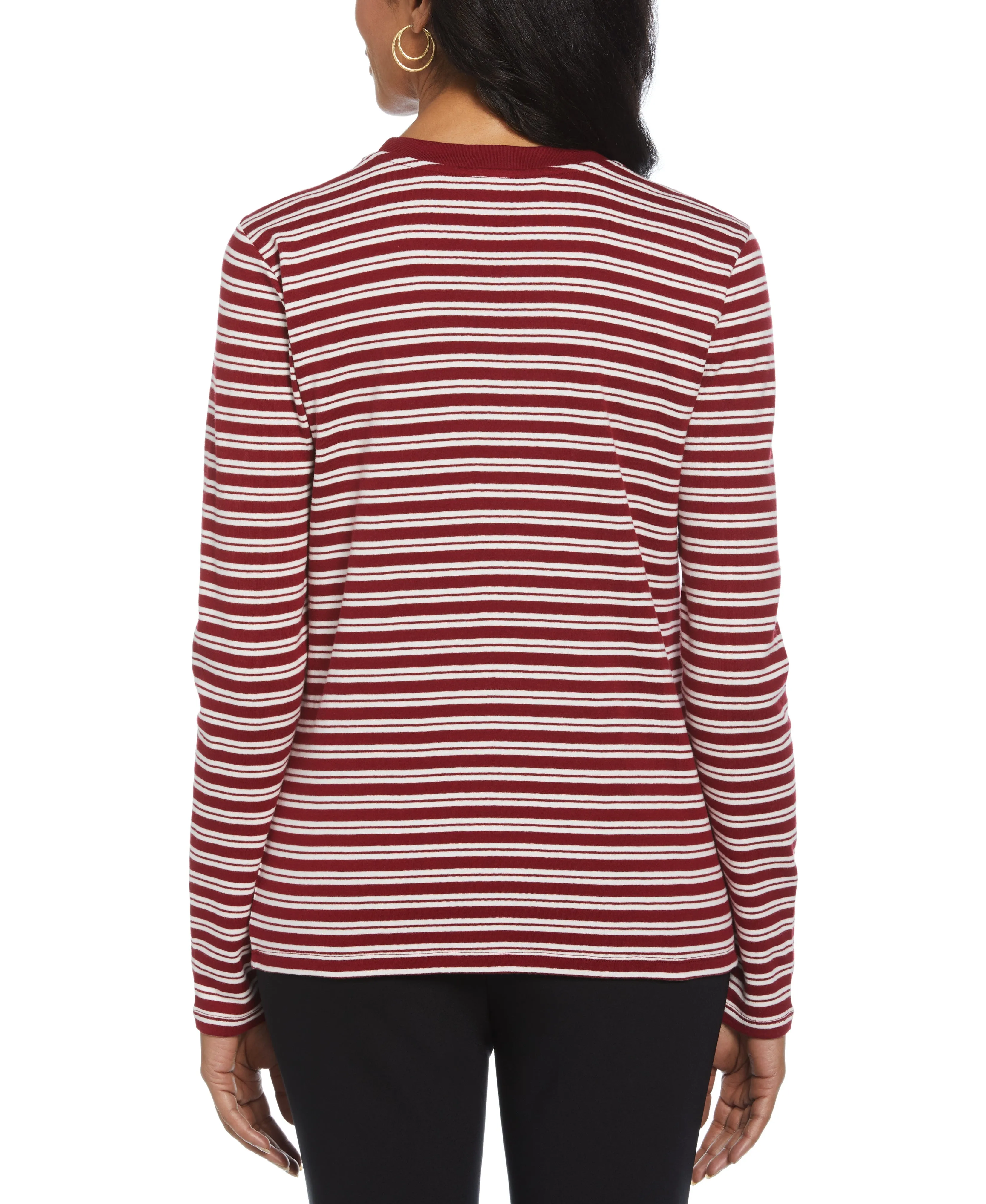 Candy Stripe Button Detail Top