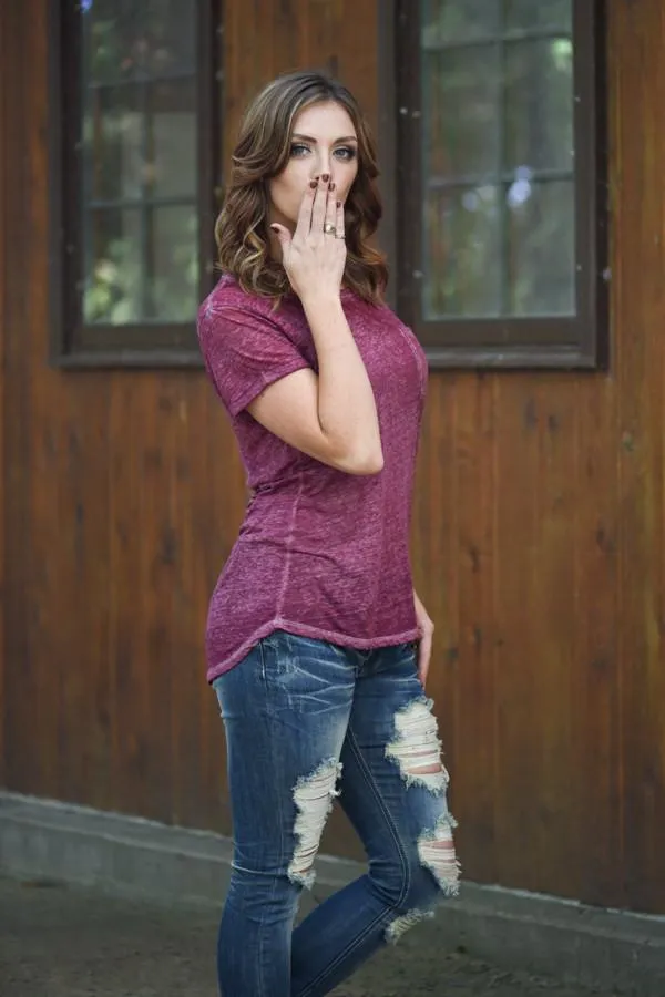 Casual Comfort - Wine Tee