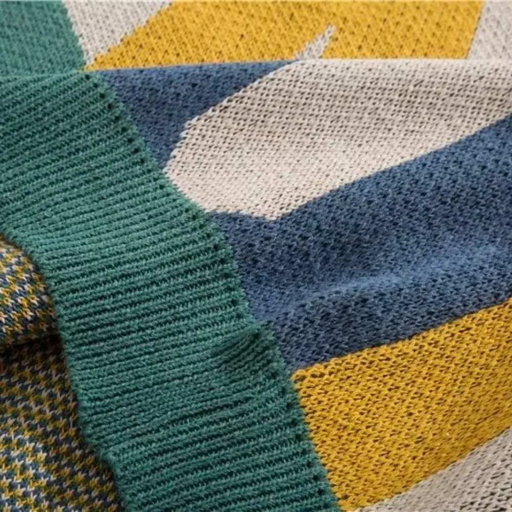 Casual Patchwork Knit Sweater