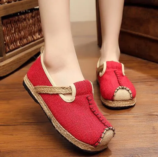 Casual Plain Linen Cotton Loafers