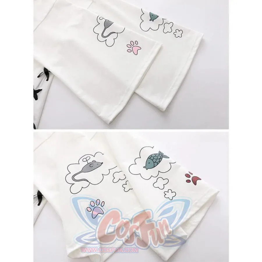 Cat Dream Laced-Up Loose Hoodie J40209