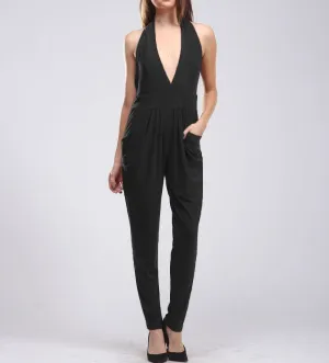 Charlie Deep V Backless Jumpsuit