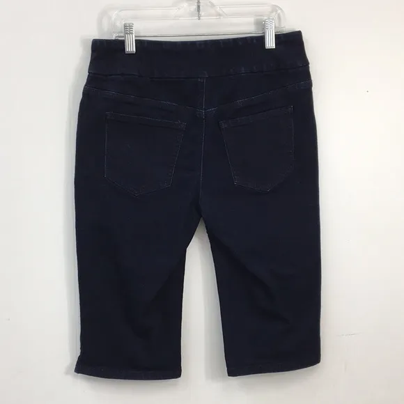 Chicos Perfect Stretch Women's Nicky Petal Pushers Jean Crop Capri Short Size 00