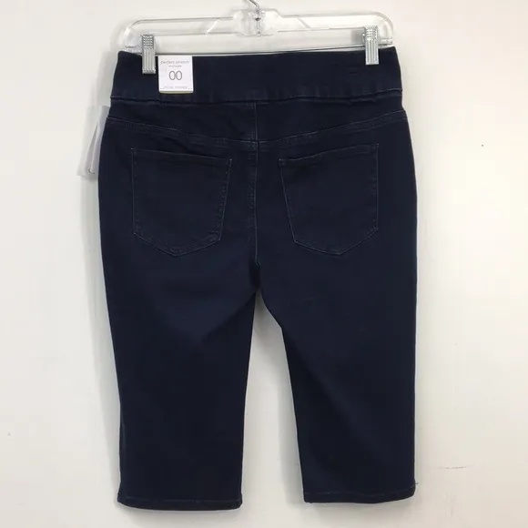 Chicos Perfect Stretch Women's Nicky Petal Pushers Jean Crop Capri Short Size 00