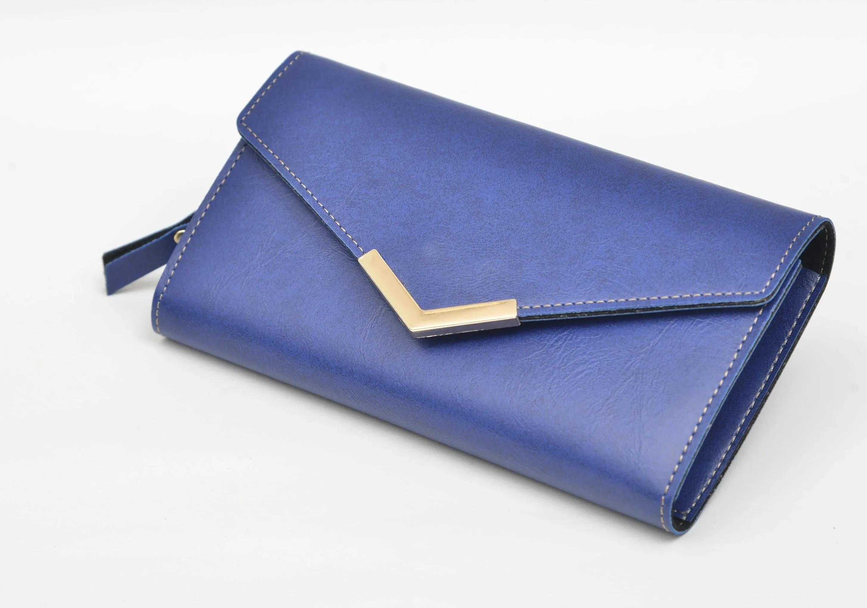 Classy Leather Customised Stylish Lady Wallet (Blue)