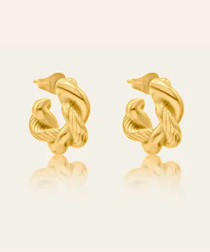 Claudette Gold Croissant Hoops