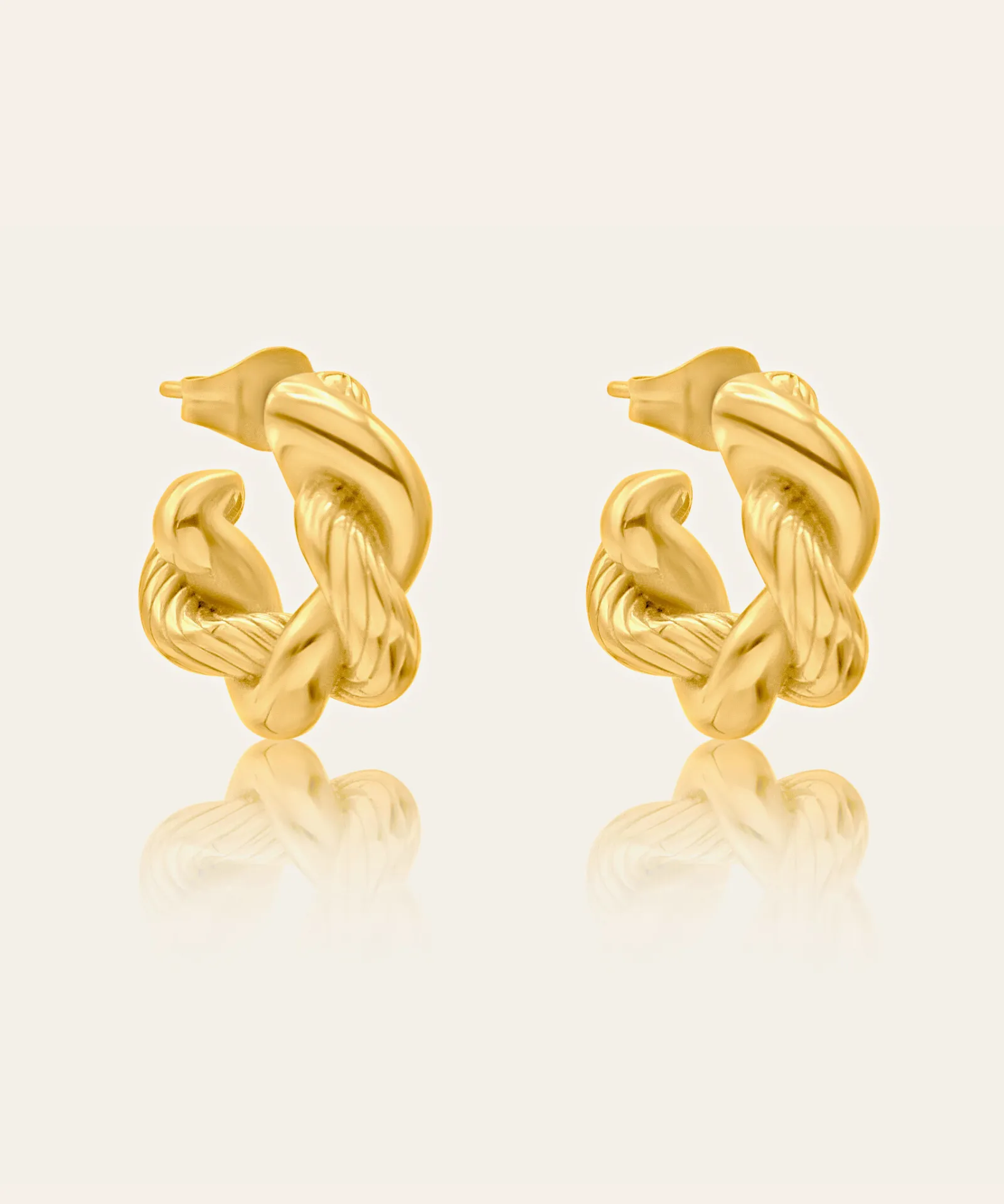 Claudette Gold Croissant Hoops