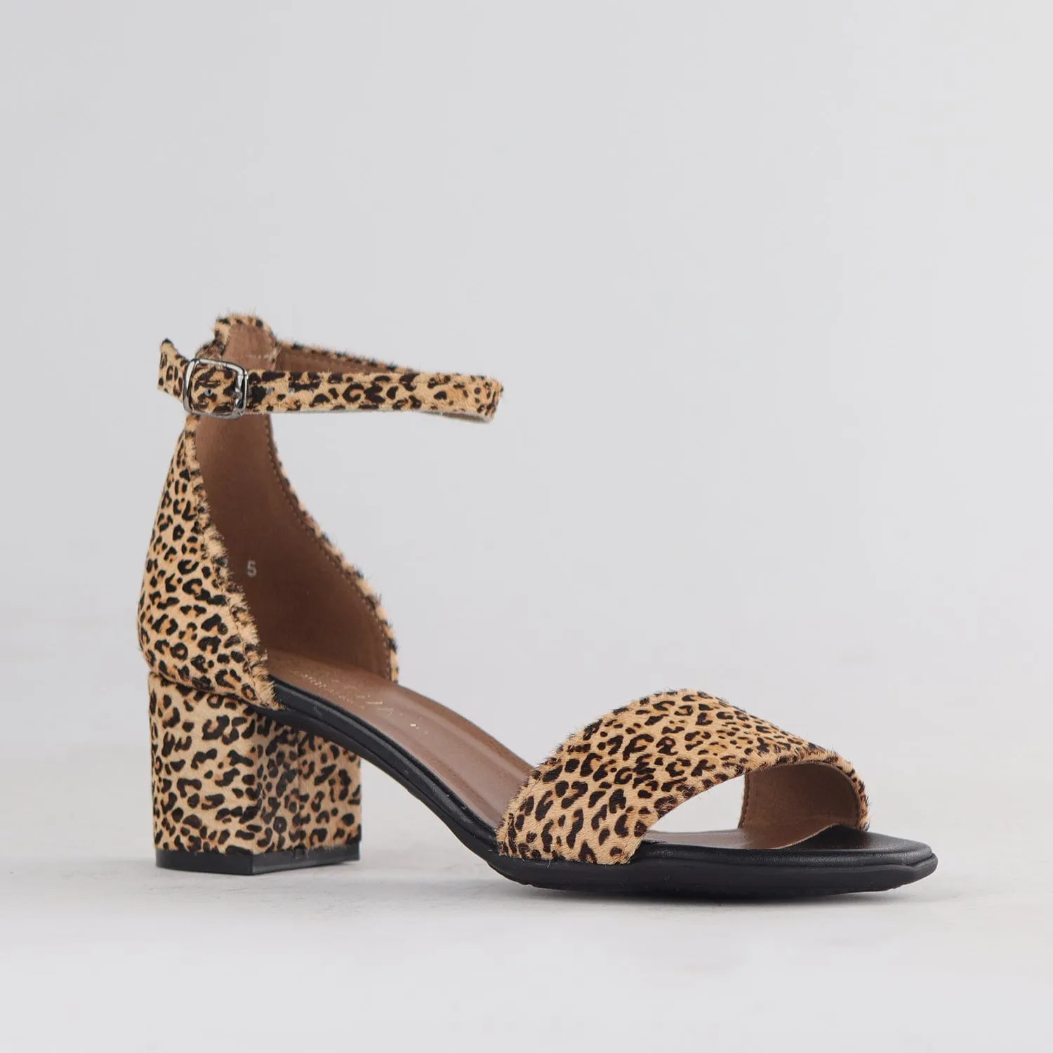 Closed back ankle strap sandal in Cheetah Print - 11879