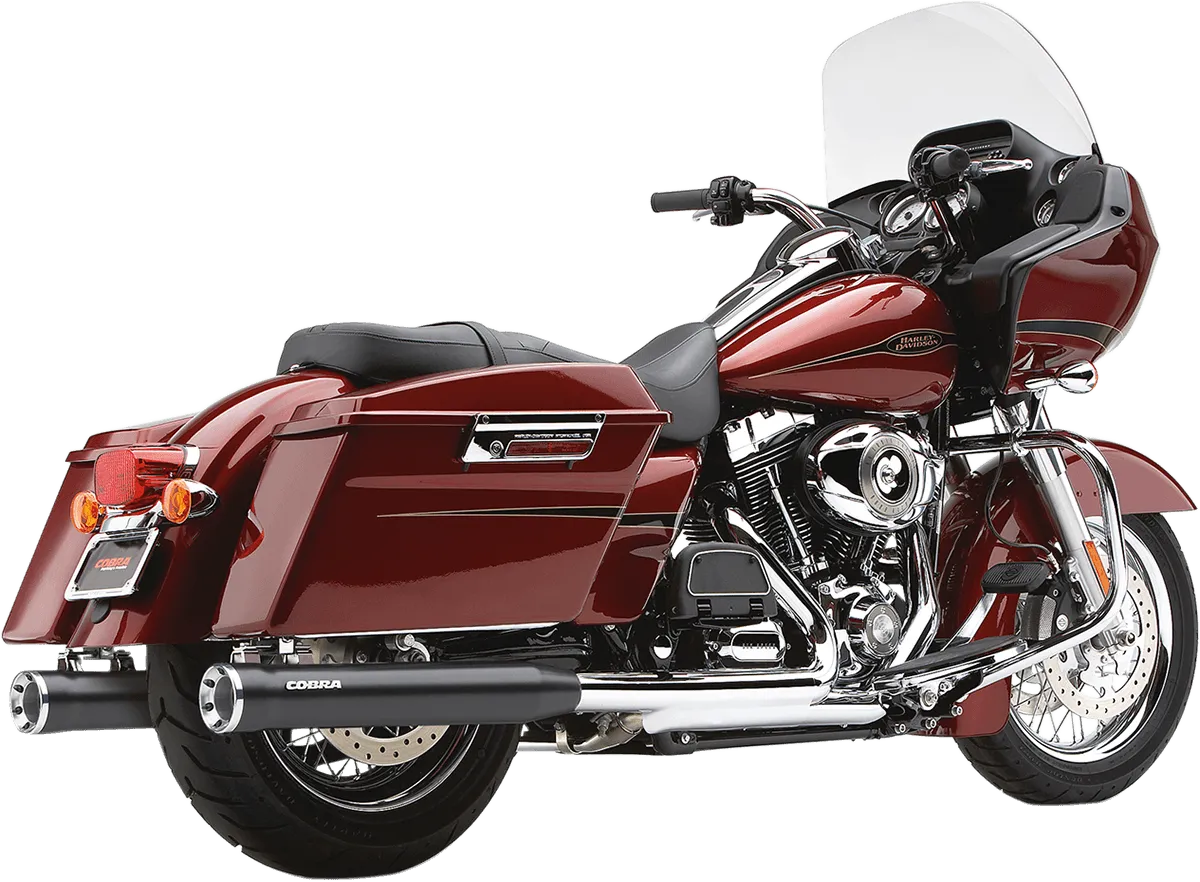 Cobra 6070RB 3in. Slip-On Muffler with RacePro Tips - Raven Black