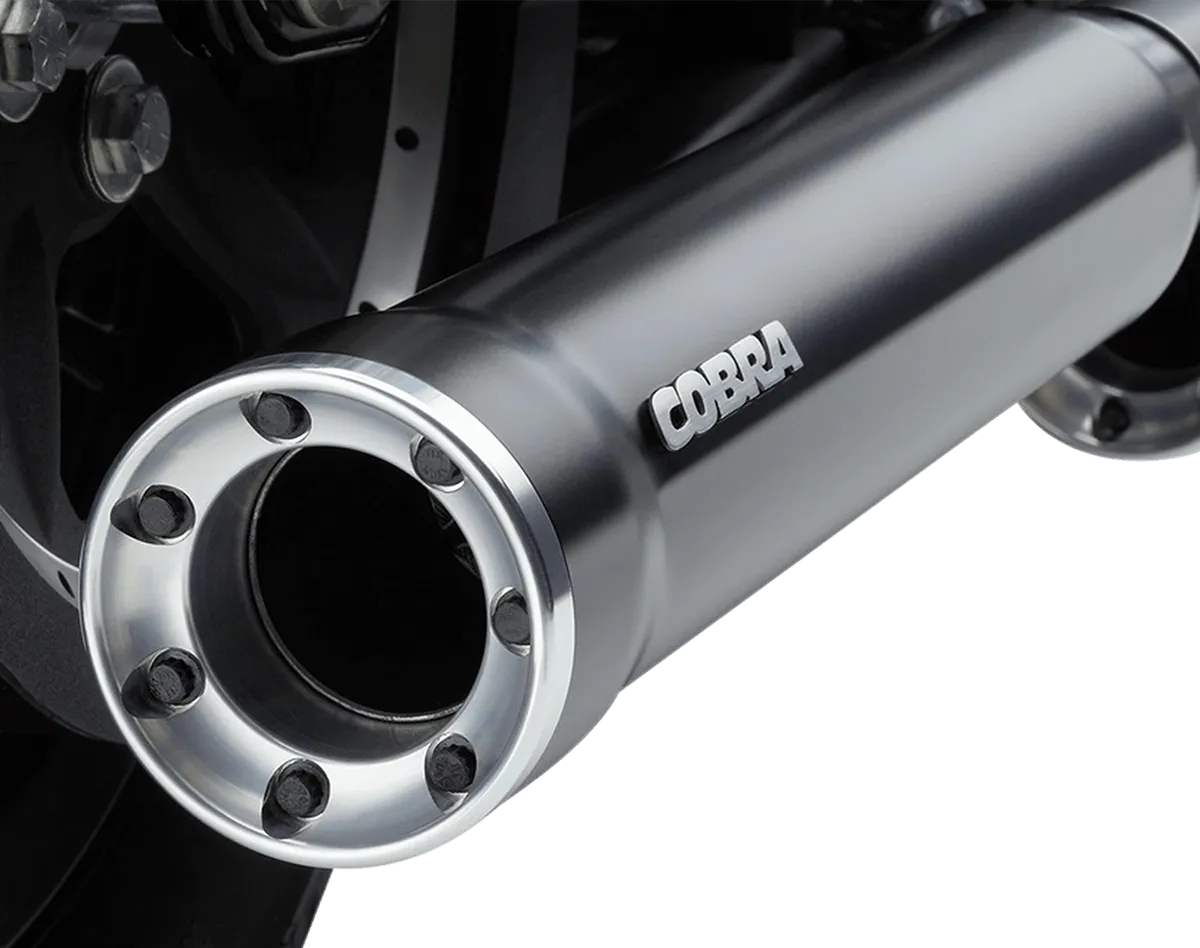 Cobra 6080RB 3in. Slip-On Muffler with RacePro Tips - Black