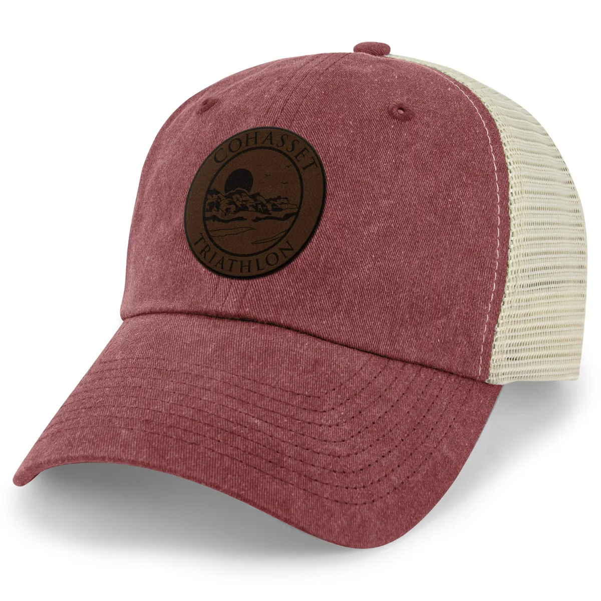 Cohasset Triathlon Leather Patch Relaxed Trucker
