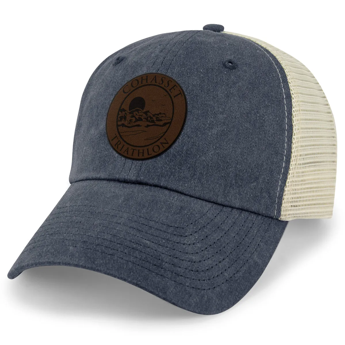 Cohasset Triathlon Leather Patch Relaxed Trucker