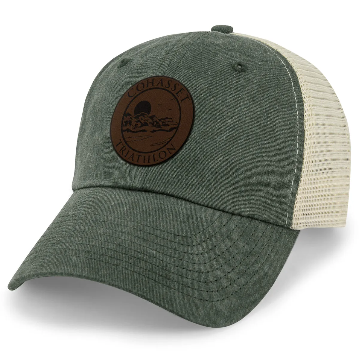Cohasset Triathlon Leather Patch Relaxed Trucker