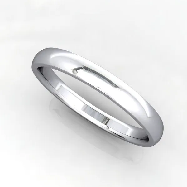 Comfort Fit Domed Wedding Band 2.5mm