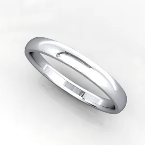 Comfort Fit Domed Wedding Band 2.5mm