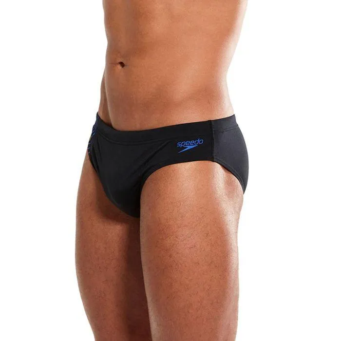 COSTUME SPEEDO TECH PANEL BRIEF UOMO SLIP NUOTO PISCINA NERO