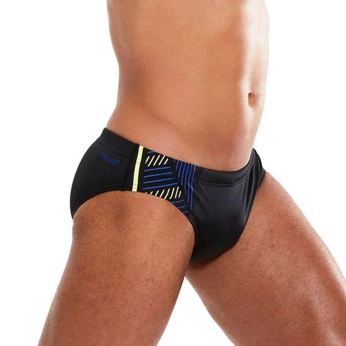 COSTUME SPEEDO TECH PANEL BRIEF UOMO SLIP NUOTO PISCINA NERO