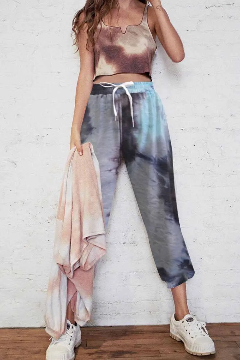Cotton Tie-dye Casual Trousers